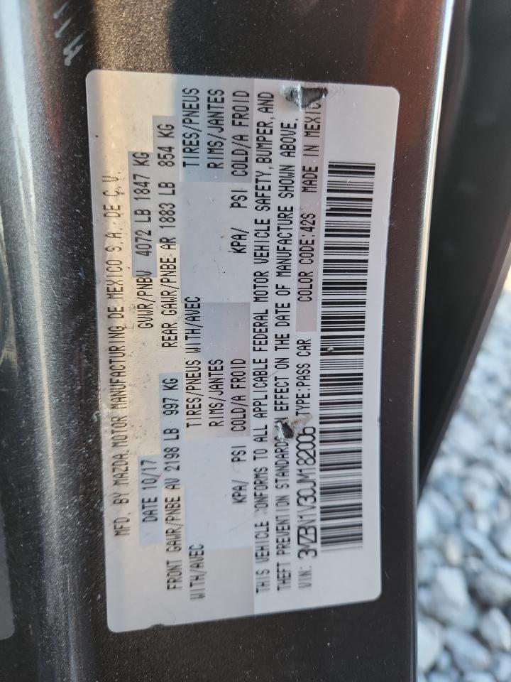 2018 Mazda 3 Touring VIN: 3MZBN1V30JM182006 Lot: 91116625