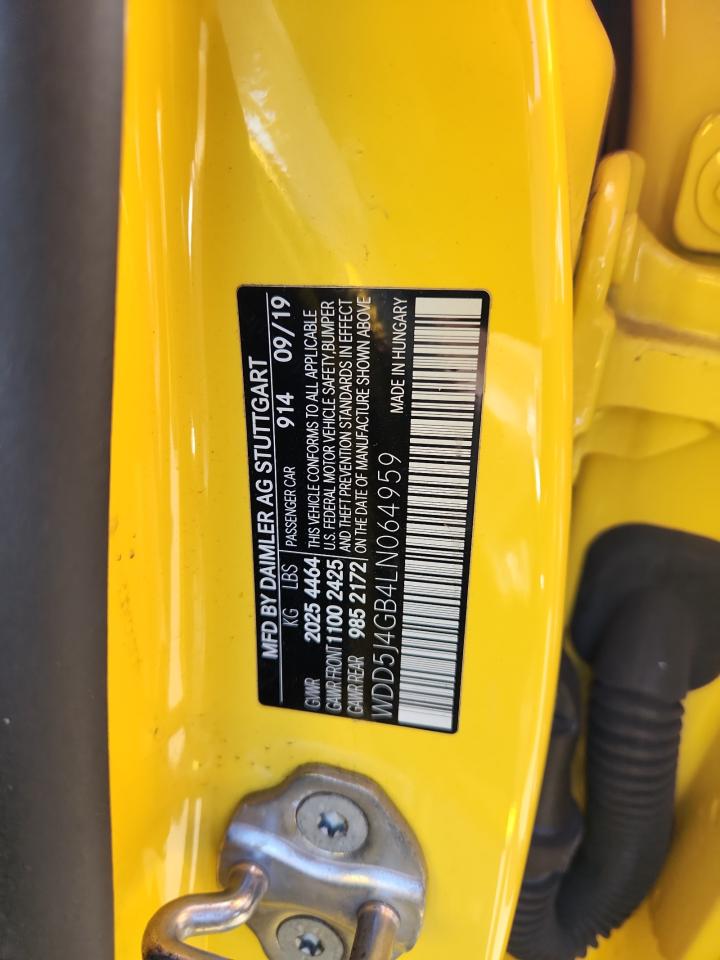 2020 Mercedes-Benz Cla 250 VIN: WDD5J4GB4LN064959 Lot: 92238535