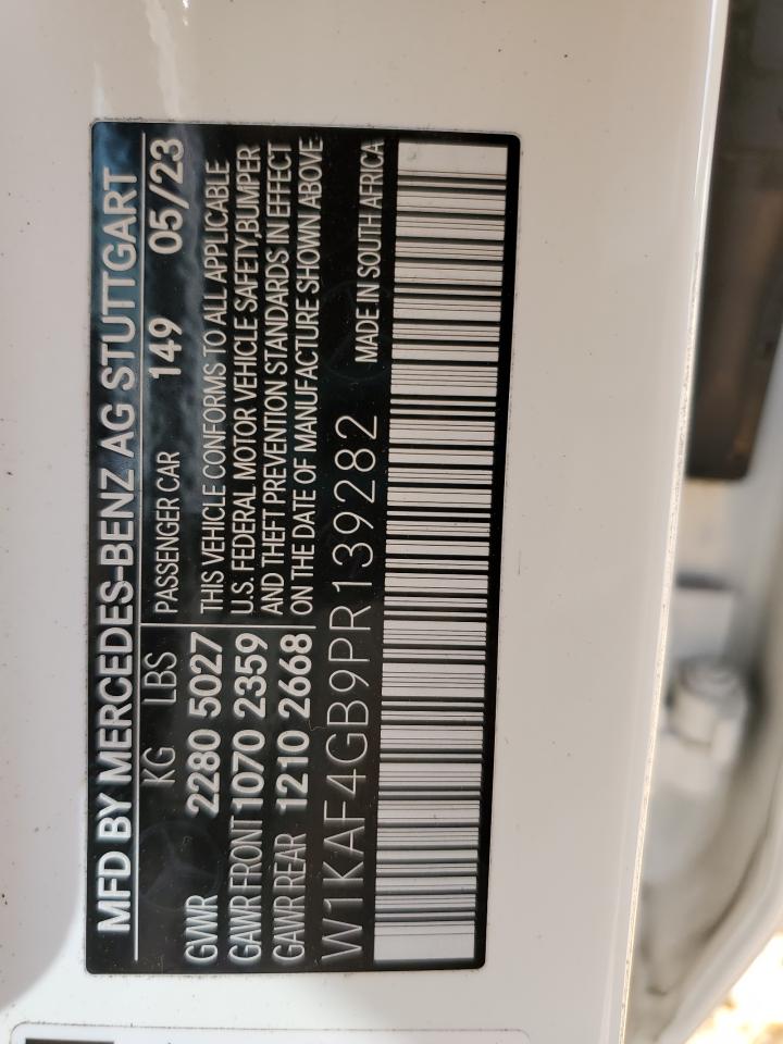 2023 Mercedes-Benz C 300 VIN: W1KAF4GB9PR139282 Lot: 94342685