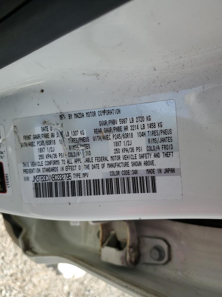 2011 Mazda Cx-9 VIN: JM3TB3CVXB0332795 Lot: 91822005