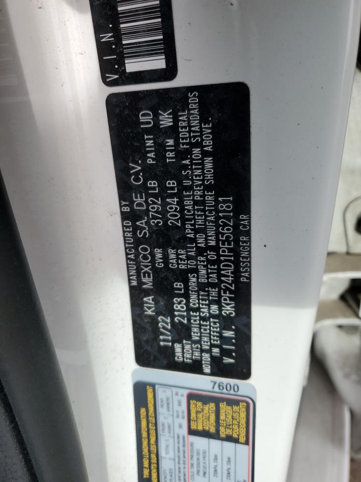 2023 Kia Forte Lx VIN: 3KPF24AD1PE562181 Lot: 91598805