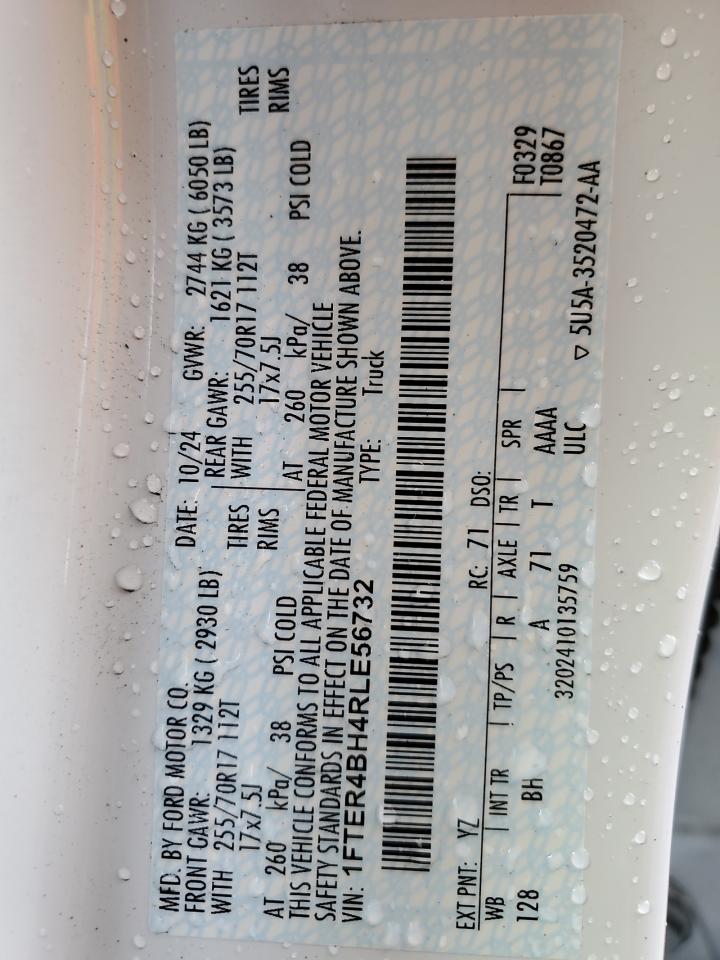 2024 Ford Ranger Xl VIN: 1FTER4BH4RLE56732 Lot: 92838145