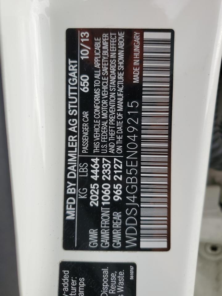 2014 Mercedes-Benz Cla 250 4Matic VIN: WDDSJ4GB5EN049215 Lot: 91559195