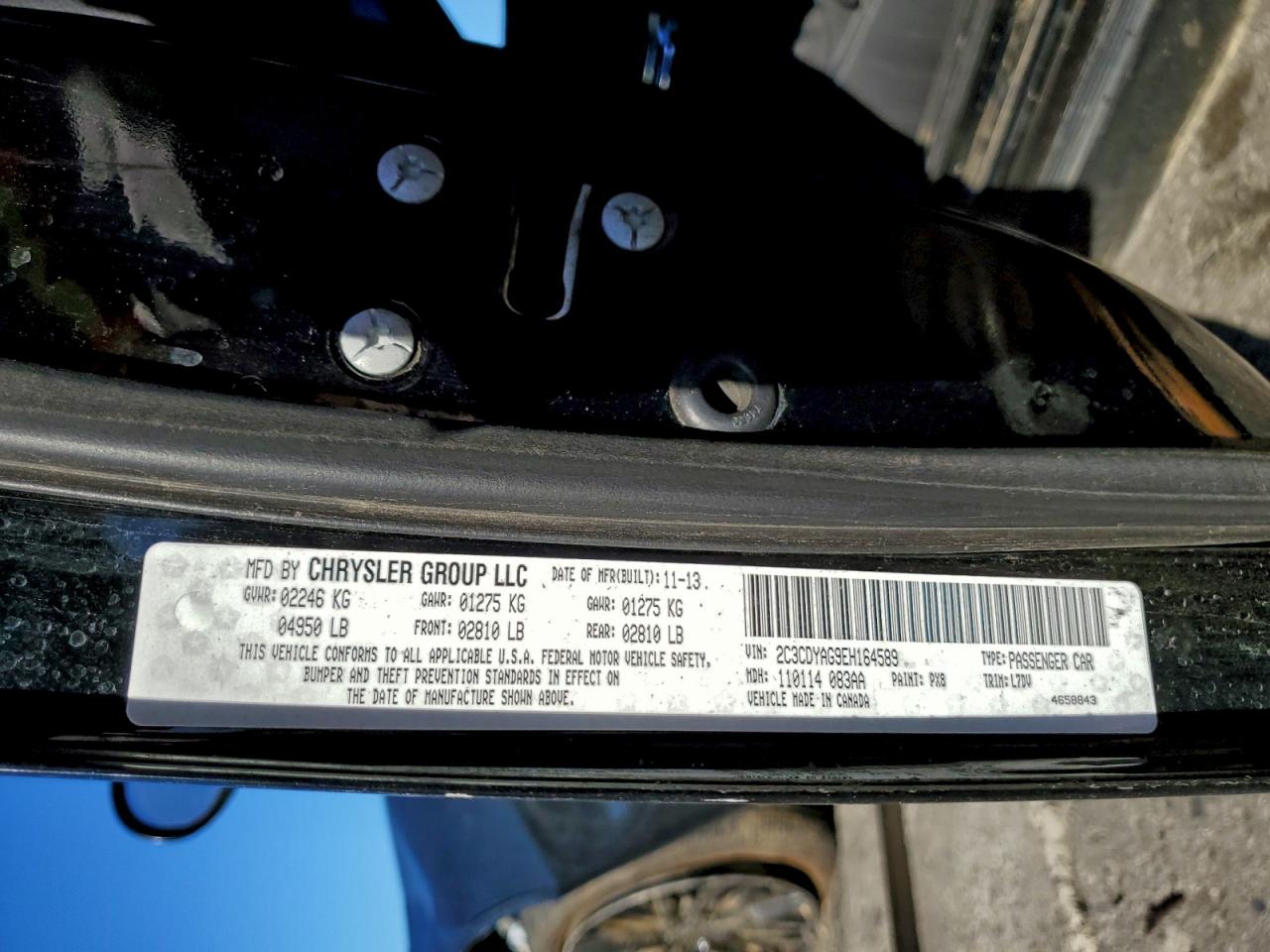 2014 Dodge Challenger Sxt VIN: 2C3CDYAG9EH164589 Lot: 93762285