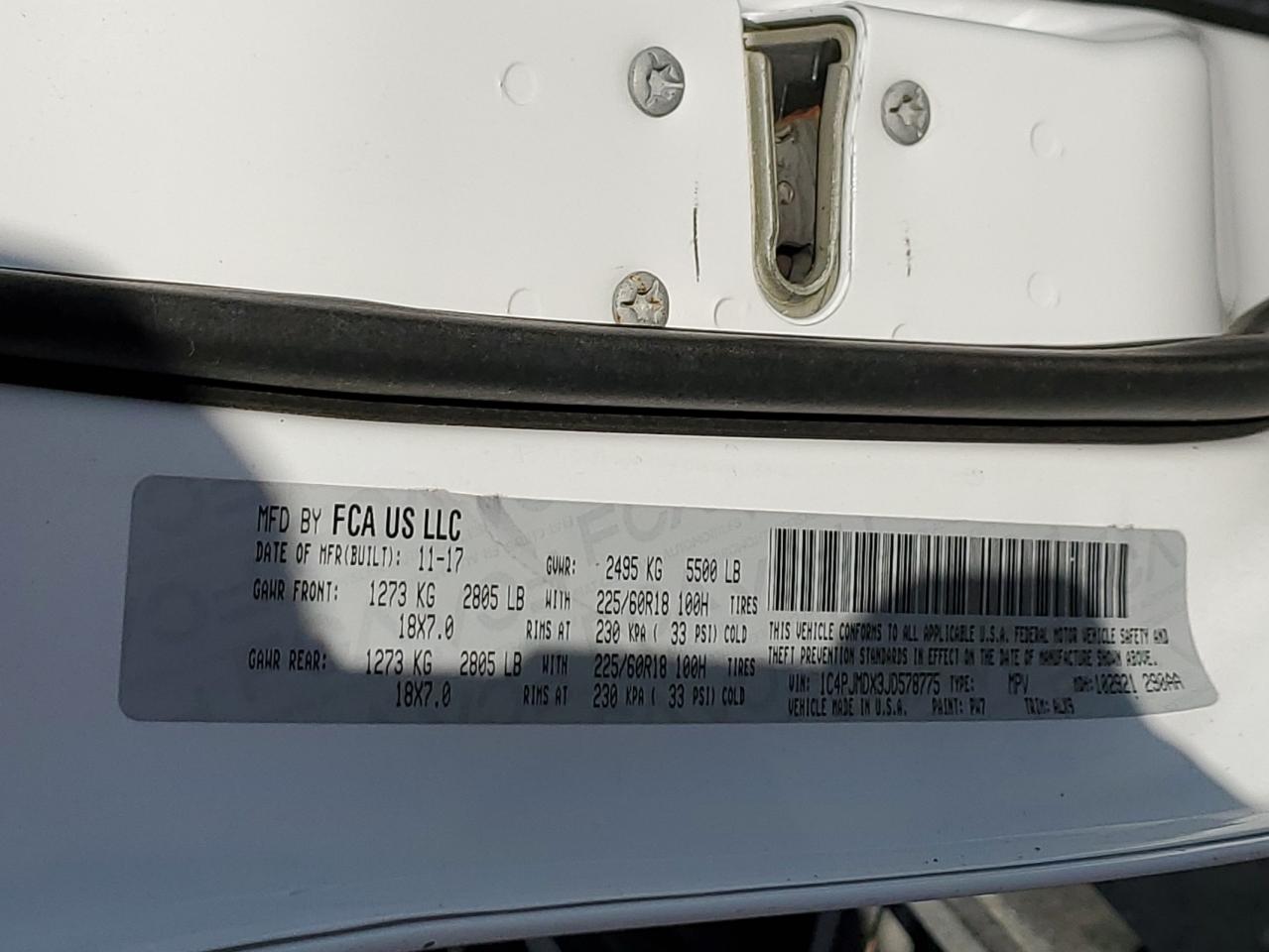 2018 Jeep Cherokee Limited VIN: 1C4PJMDX3JD578775 Lot: 91411775