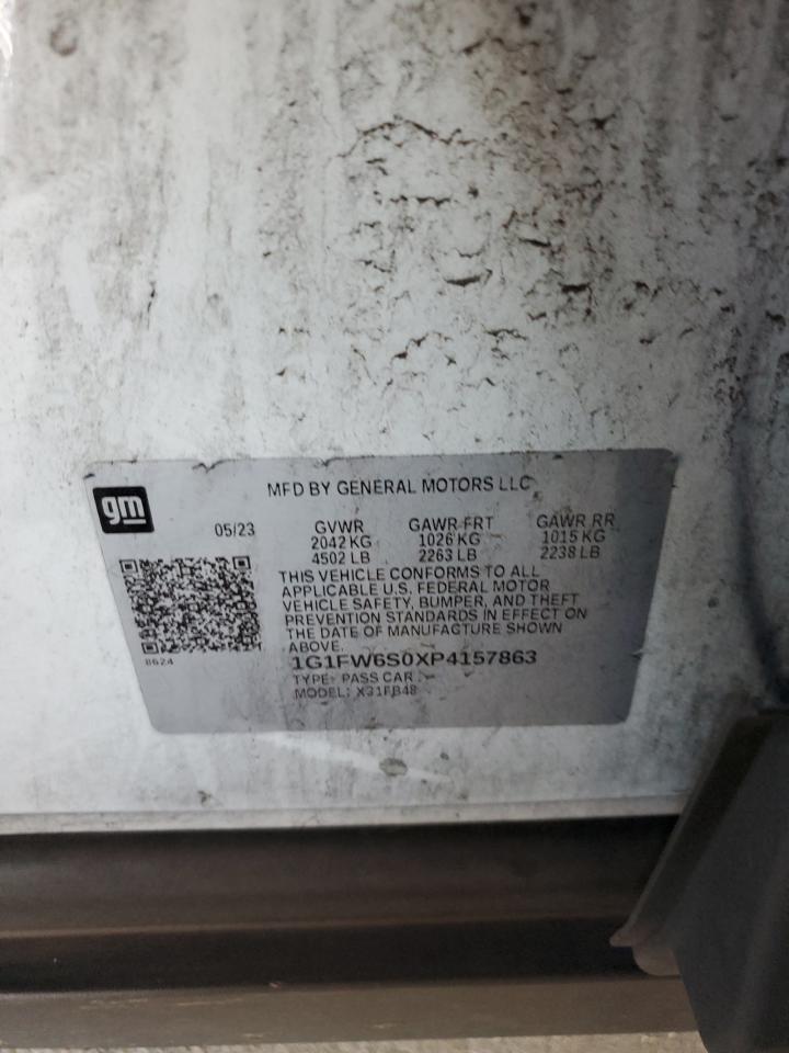 2023 Chevrolet Bolt Ev 1Lt VIN: 1G1FW6S0XP4157863 Lot: 92890935