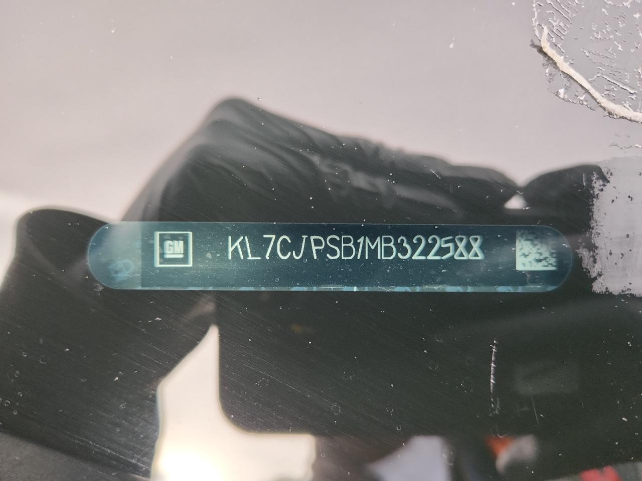 2021 Chevrolet Trax 1Lt VIN: KL7CJPSB1MB322588 Lot: 91924485