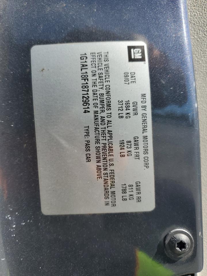 2008 Chevrolet Cobalt Lt VIN: 1G1AL18F187129614 Lot: 92503835