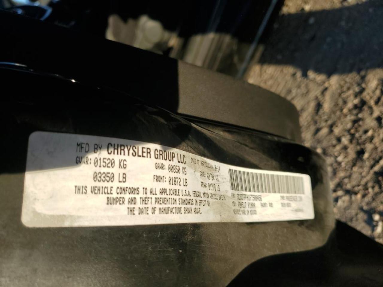 2015 Fiat 500 Abarth VIN: 3C3CFFFH1FT508456 Lot: 91493525