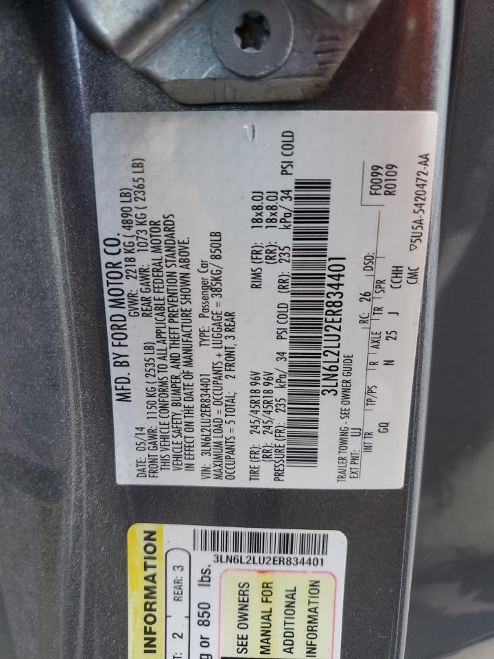 2014 Lincoln Mkz Hybrid VIN: 3LN6L2LU2ER834401 Lot: 91651895