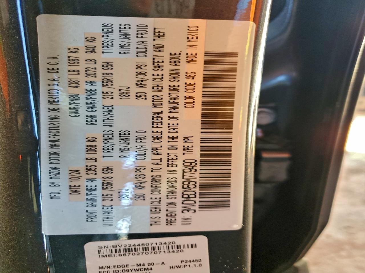 2025 Mazda Cx-30 Premium VIN: 3MVDMBDM5SM779490 Lot: 93887125