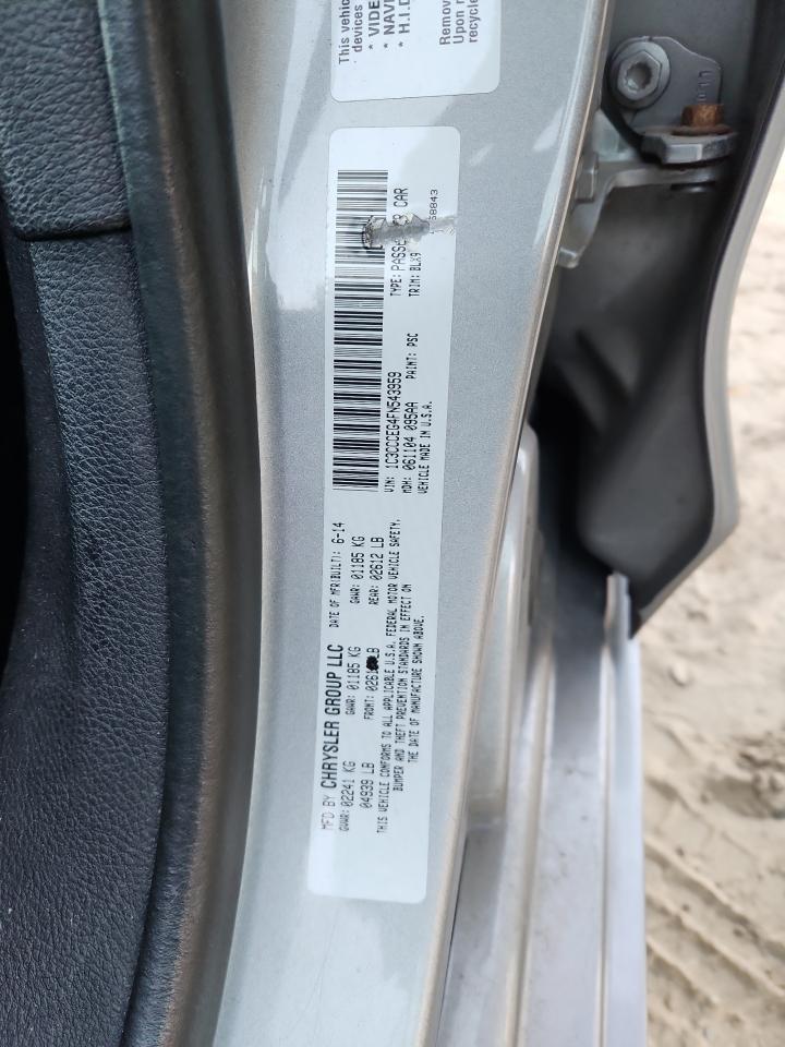 2015 Chrysler 200 C VIN: 1C3CCCEG4FN543959 Lot: 91232005