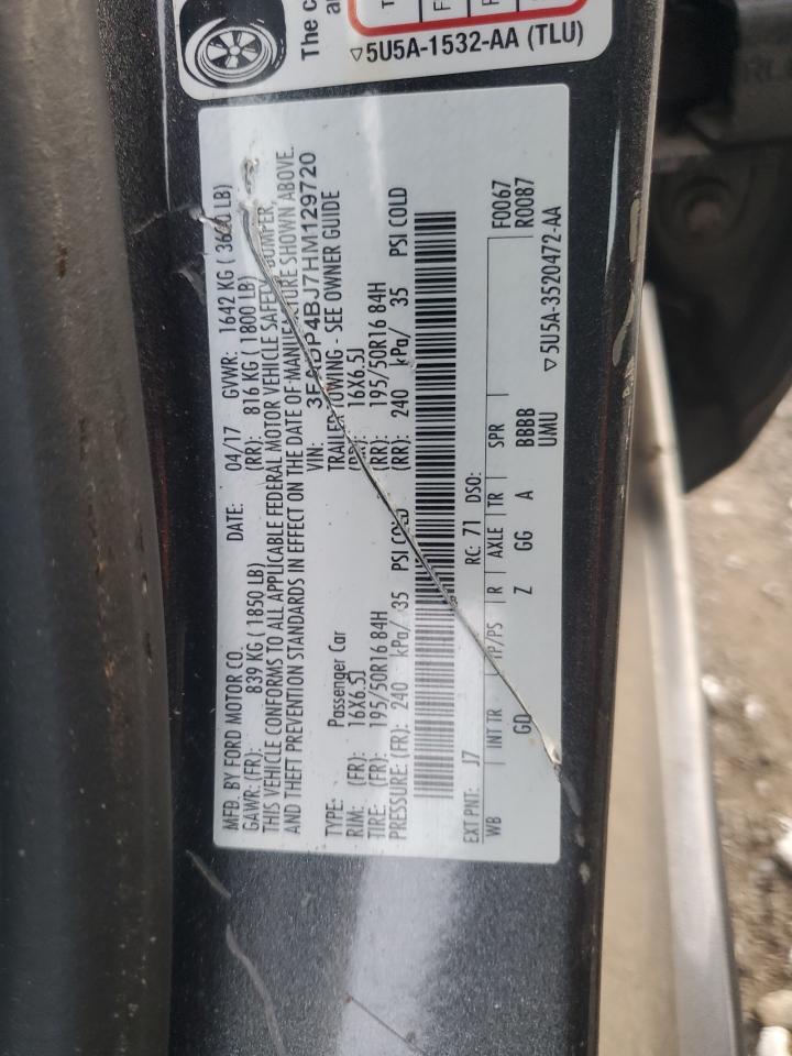 2017 Ford Fiesta Se VIN: 3FADP4BJ7HM129720 Lot: 92277135