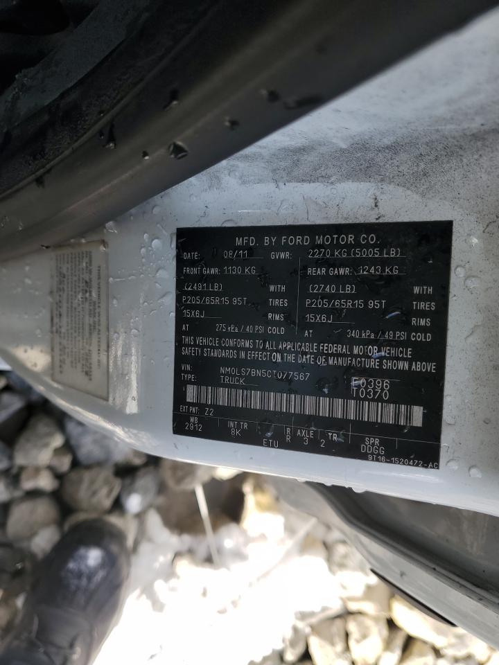 2012 Ford Transit Connect VIN: NM0LS7BN5CT077567 Lot: 91658625