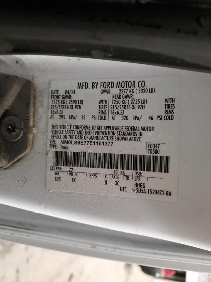 2014 Ford Transit Co Utility / Service Van VIN: NM0LS6E77E1161377 Lot: 92041125