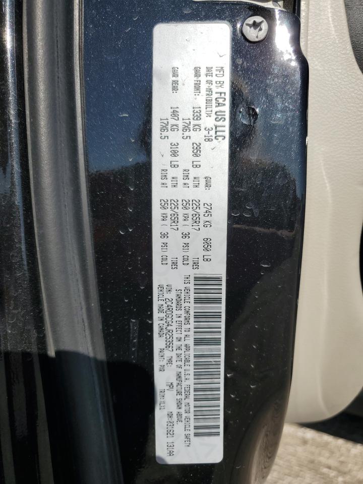 2018 Dodge Grand Caravan Sxt VIN: 2C4RDGCG4JR253567 Lot: 92036365