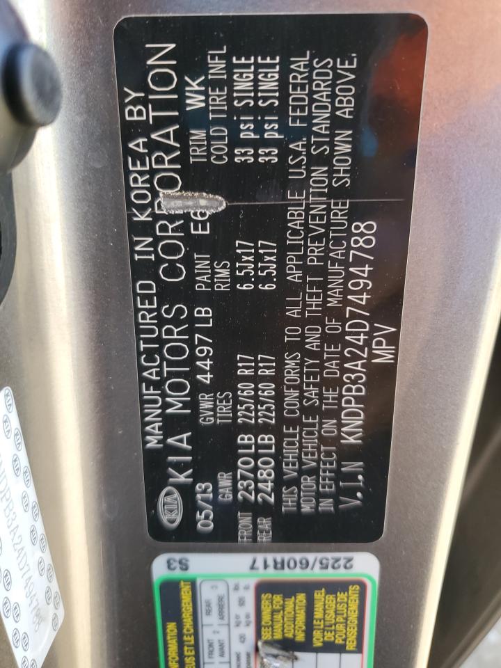 2013 Kia Sportage Base VIN: KNDPB3A24D7494788 Lot: 93778175