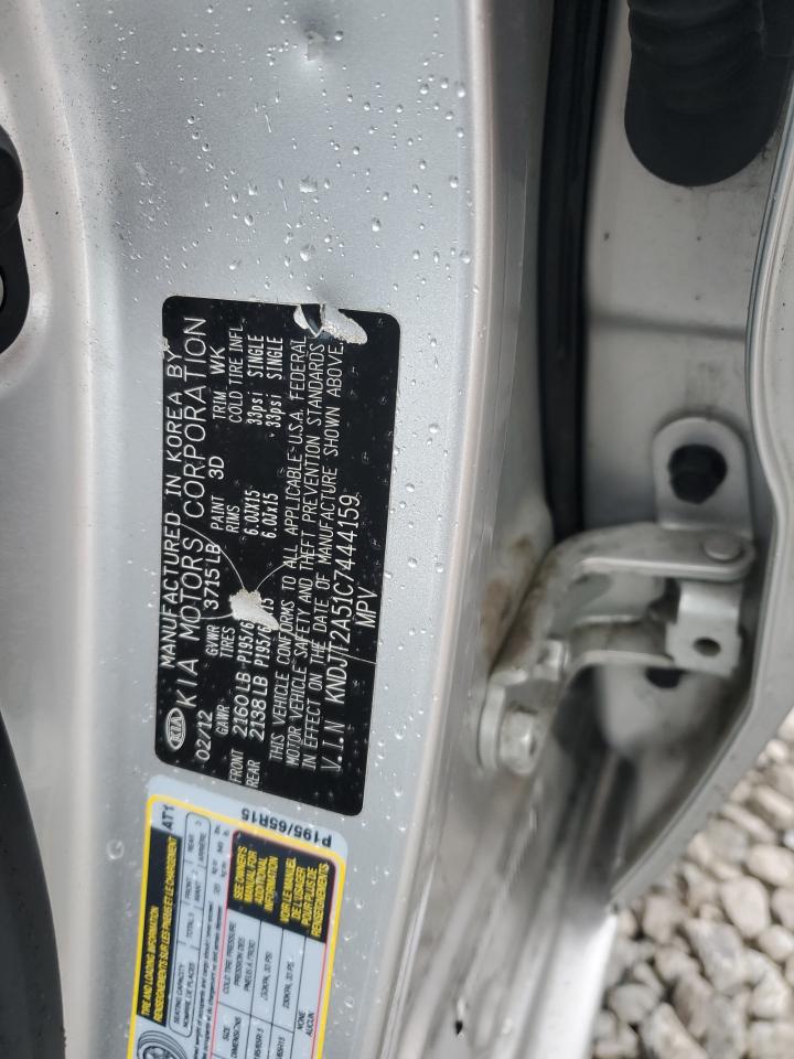 2012 Kia Soul VIN: KNDJT2A51C7444159 Lot: 93657835