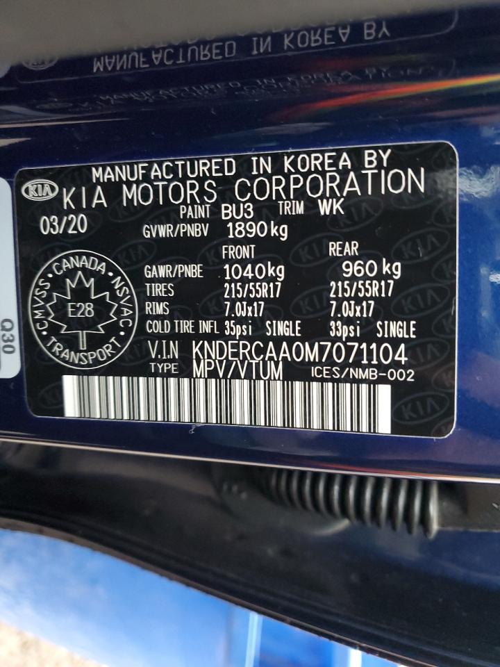 2021 Kia Seltos Ex VIN: KNDERCAA0M7071104 Lot: 90868265