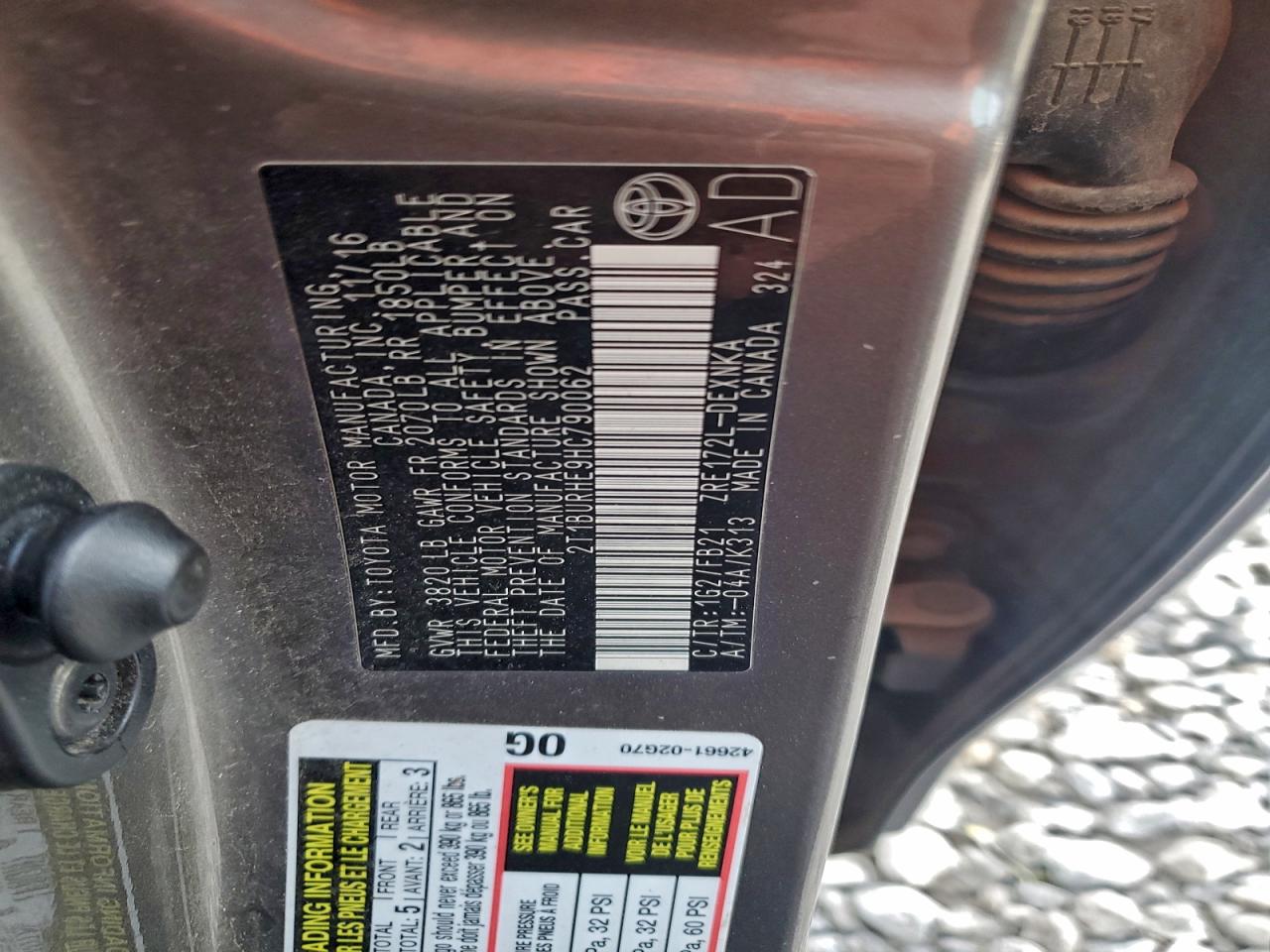 2017 Toyota Corolla L VIN: 2T1BURHE9HC790062 Lot: 93664975