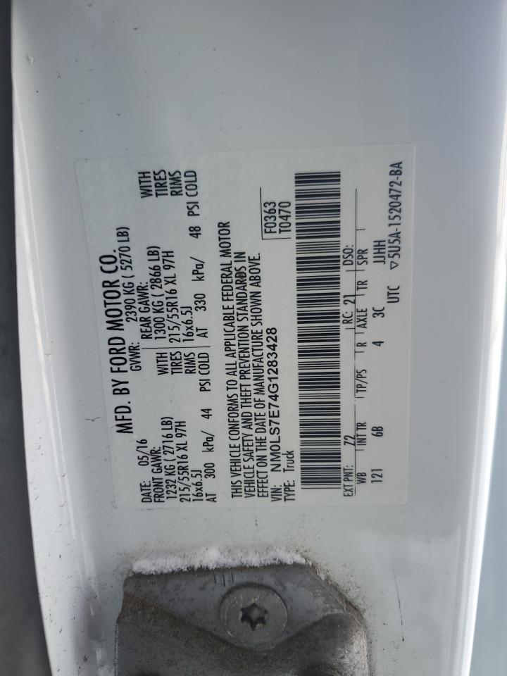 2016 Ford Transit Connect Xl VIN: NM0LS7E74G1283428 Lot: 94092665