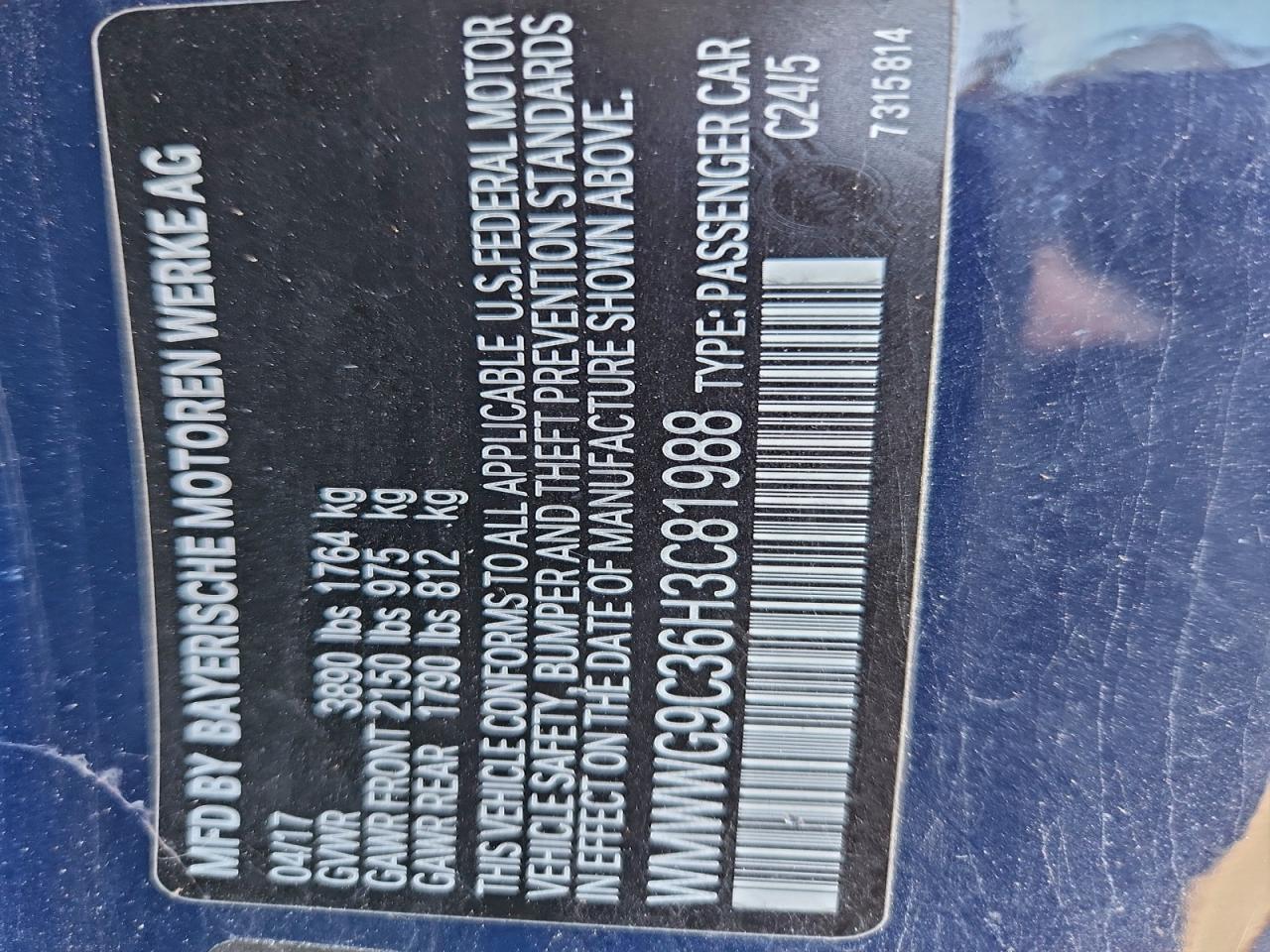 2017 Mini Cooper S VIN: WMWWG9C36H3C81988 Lot: 94575545