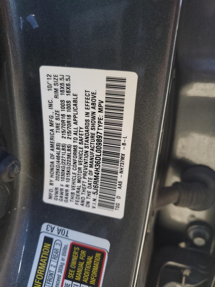 2013 Honda Cr-V Lx VIN: 5J6RM4H36DL009897 Lot: 93200685