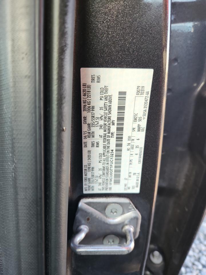 2015 Ford Escape Se VIN: 1FMCU0G71FUC13234 Lot: 92850605