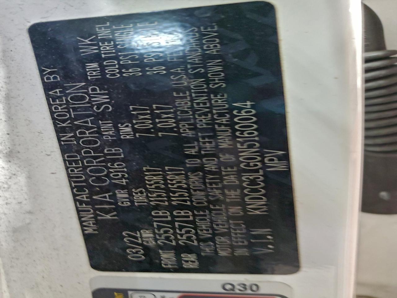 2022 Kia Niro S VIN: KNDCC3LG0N5160064 Lot: 93921115