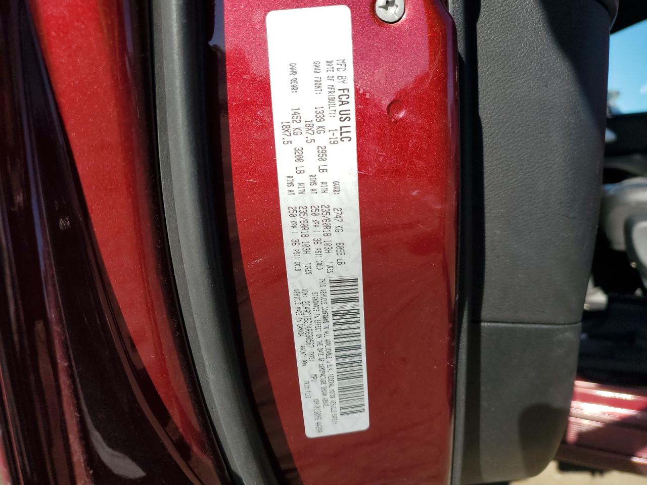 2019 Chrysler Pacifica Touring L VIN: 2C4RC1BG1KR630567 Lot: 91293705