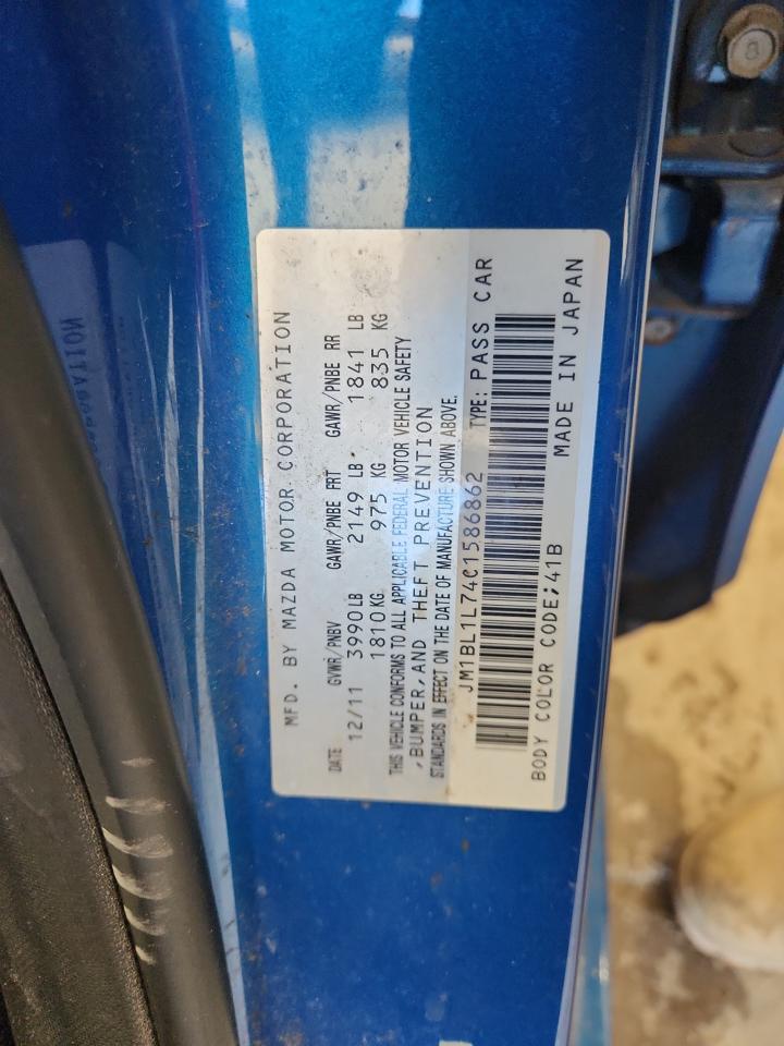 2012 Mazda 3 I VIN: JM1BL1L74C1586862 Lot: 90603065