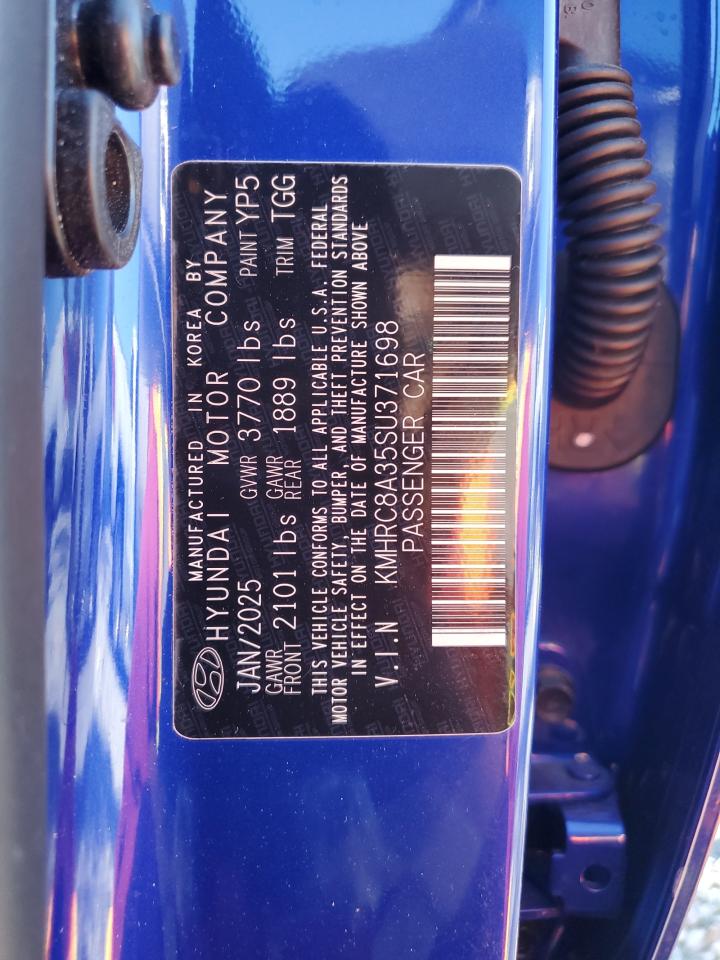 2025 Hyundai Venue Sel VIN: KMHRC8A35SU371698 Lot: 93086395