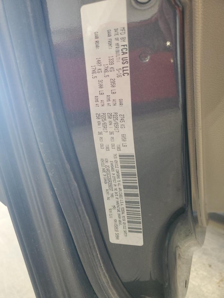 2016 Dodge Grand Caravan Sxt VIN: 2C4RDGCG3GR358237 Lot: 91044915