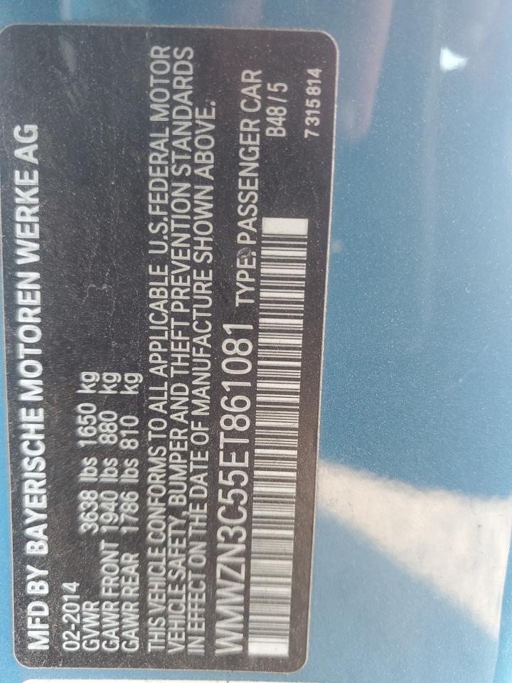 2014 Mini Cooper VIN: WMWZN3C55ET861081 Lot: 91833055