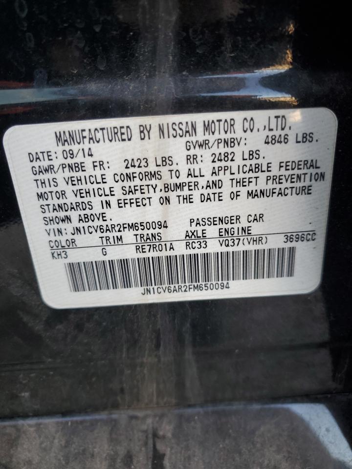 2015 Infiniti Q40 VIN: JN1CV6AR2FM650094 Lot: 92608815