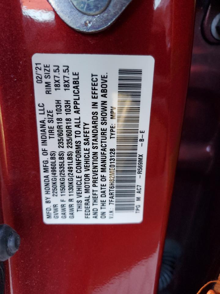 2021 Honda Cr-V Exl VIN: 7FART6H82ME013128 Lot: 91274845