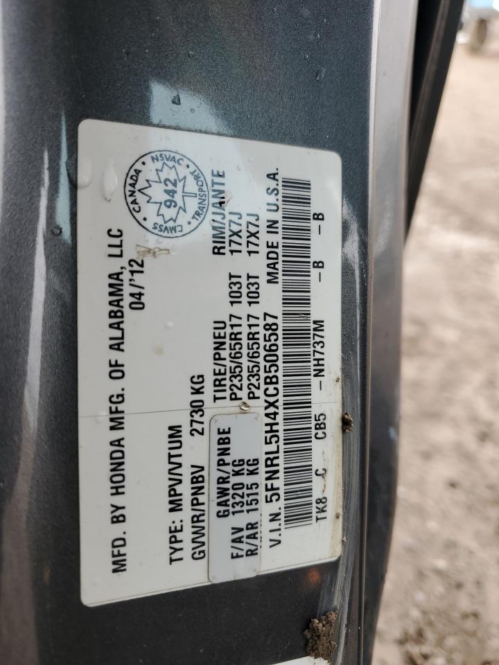 2012 Honda Odyssey Ex VIN: 5FNRL5H4XCB506587 Lot: 89863355