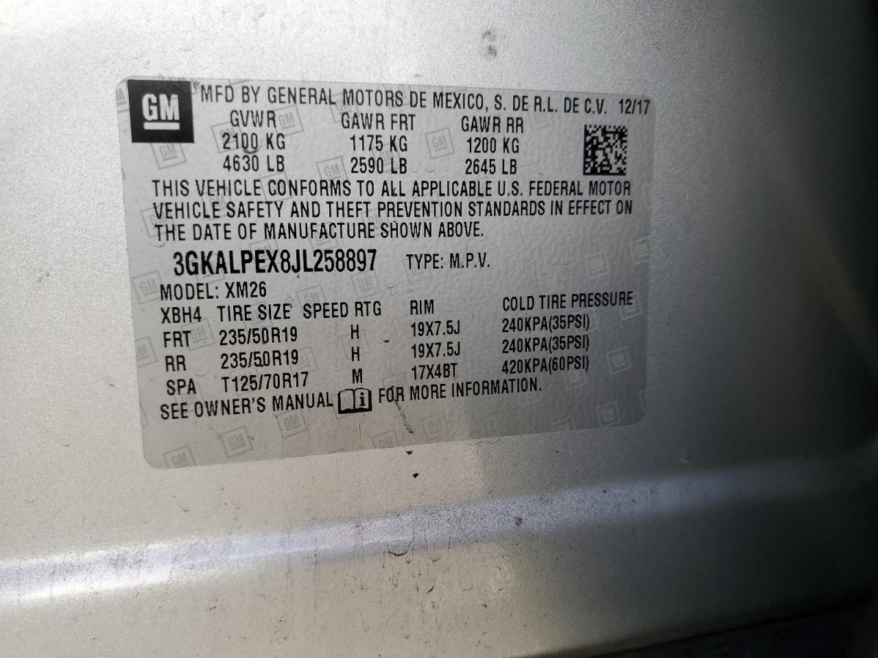 2018 GMC Terrain Slt VIN: 3GKALPEX8JL258897 Lot: 92190945