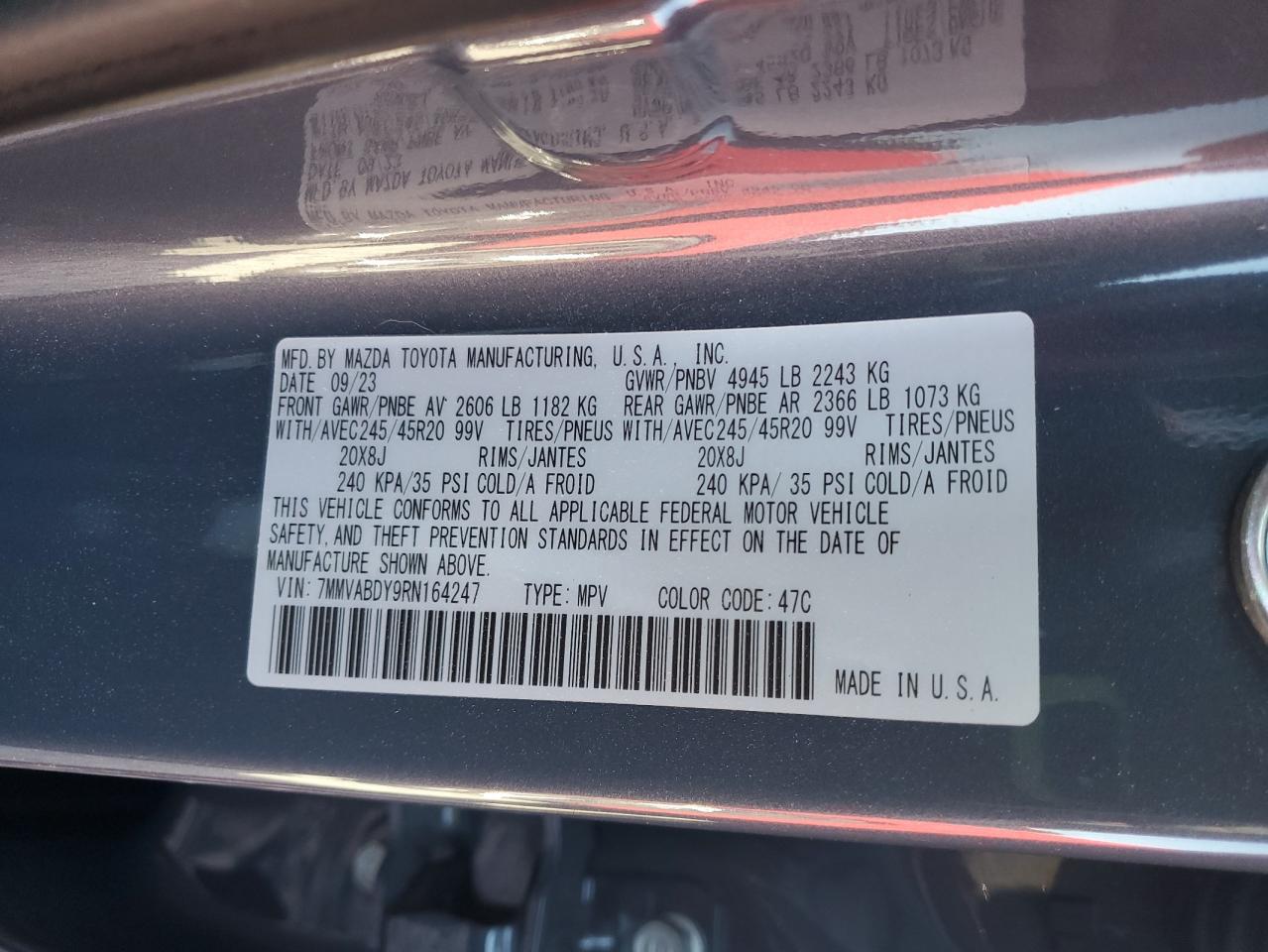 2024 Mazda Cx-50 Premium VIN: 7MMVABDY9RN164247 Lot: 92379685