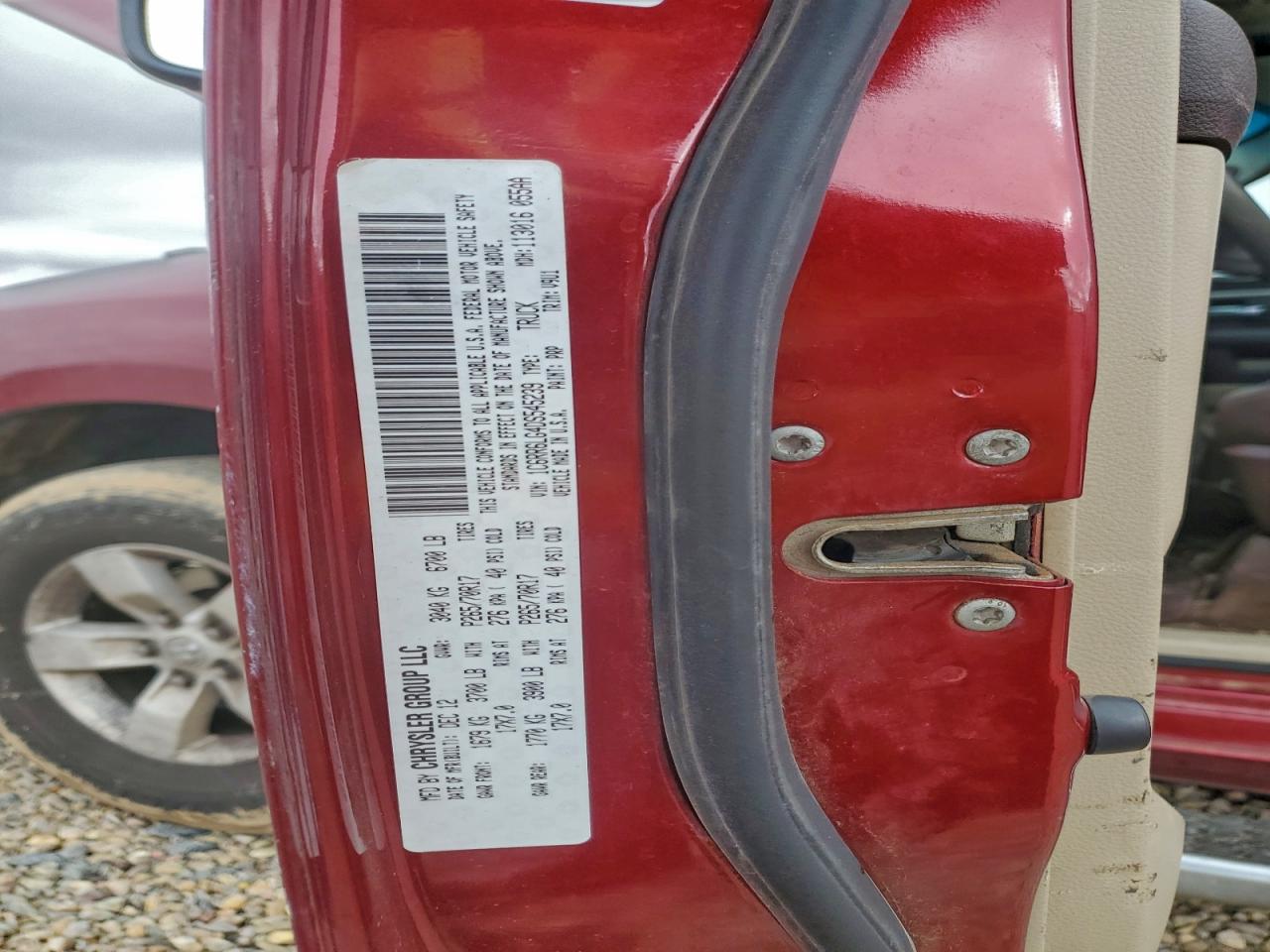 2013 Ram 1500 Slt VIN: 1C6RR6LG4DS545239 Lot: 94112615