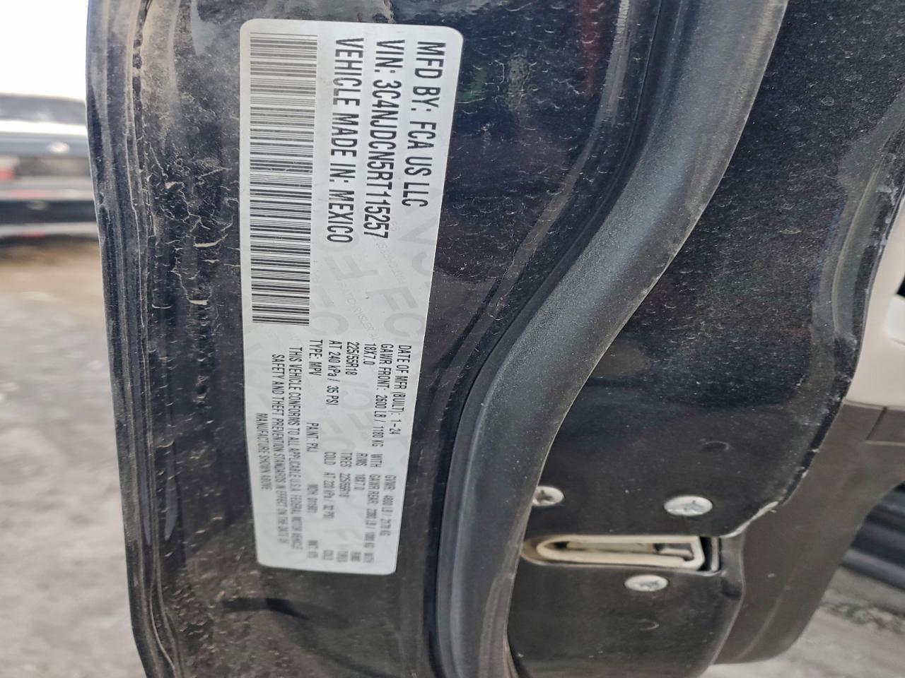 2024 Jeep Compass Limited VIN: 3C4NJDCN5RT115257 Lot: 93737885