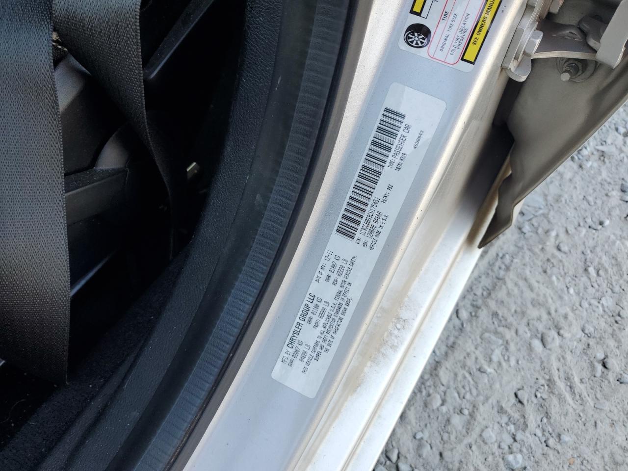 2012 Chrysler 200 Touring VIN: 1C3CCBBG9CN175451 Lot: 93742445