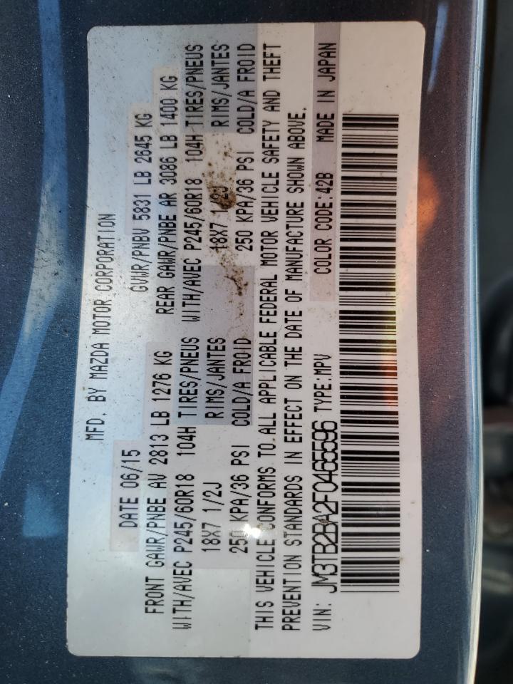 2015 Mazda Cx-9 Sport VIN: JM3TB2BA2F0465596 Lot: 91580955