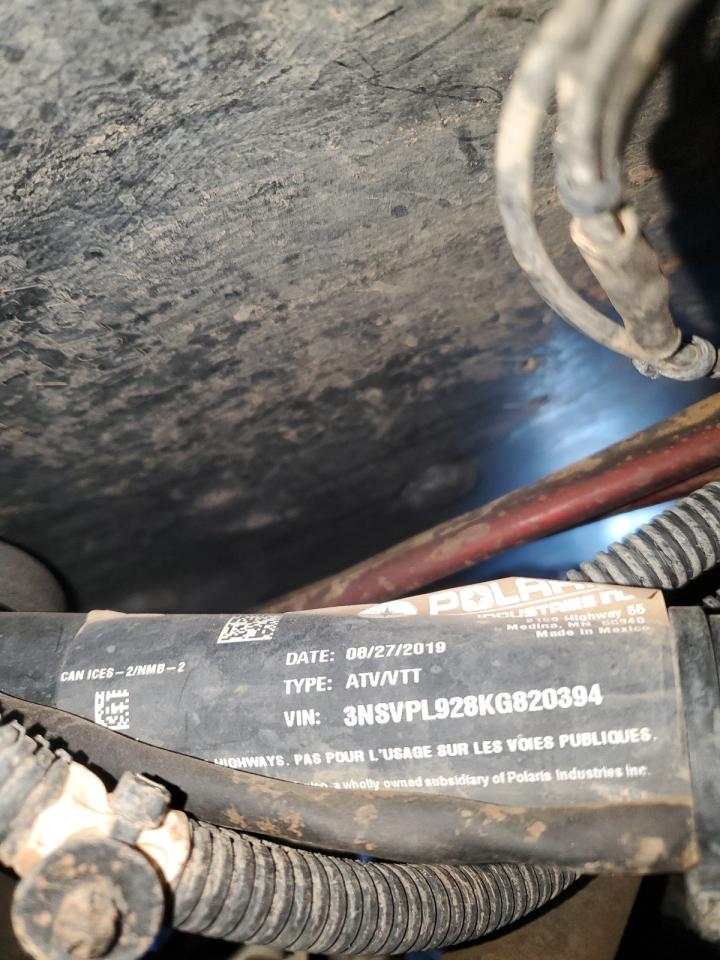 2019 Polaris Rzr Xp 4 Turbo S VIN: 3NSVPL928KG820394 Lot: 91078815