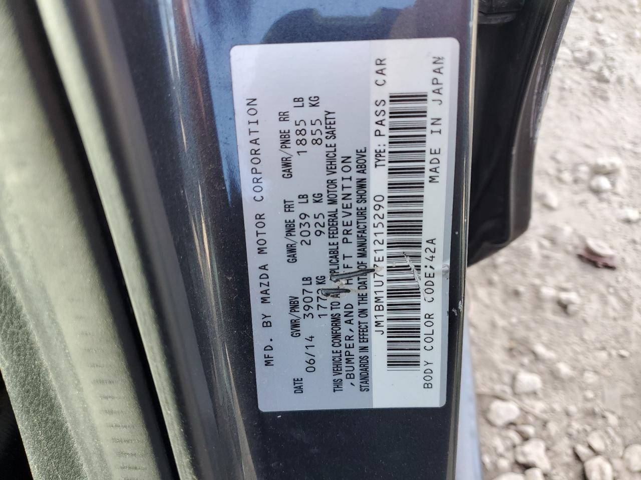 2014 Mazda 3 Sport VIN: JM1BM1U77E1215290 Lot: 92912155