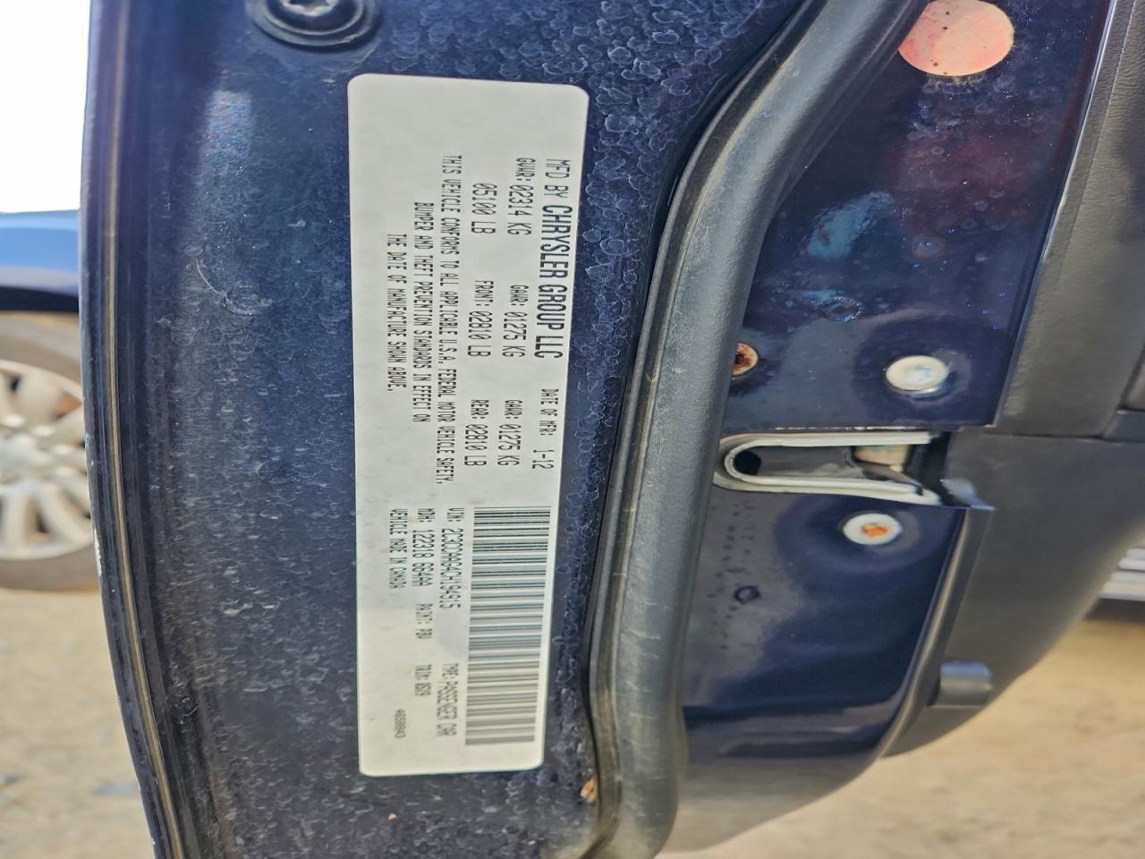 2012 Chrysler 300 VIN: 2C3CCAAG4CH194915 Lot: 93931675