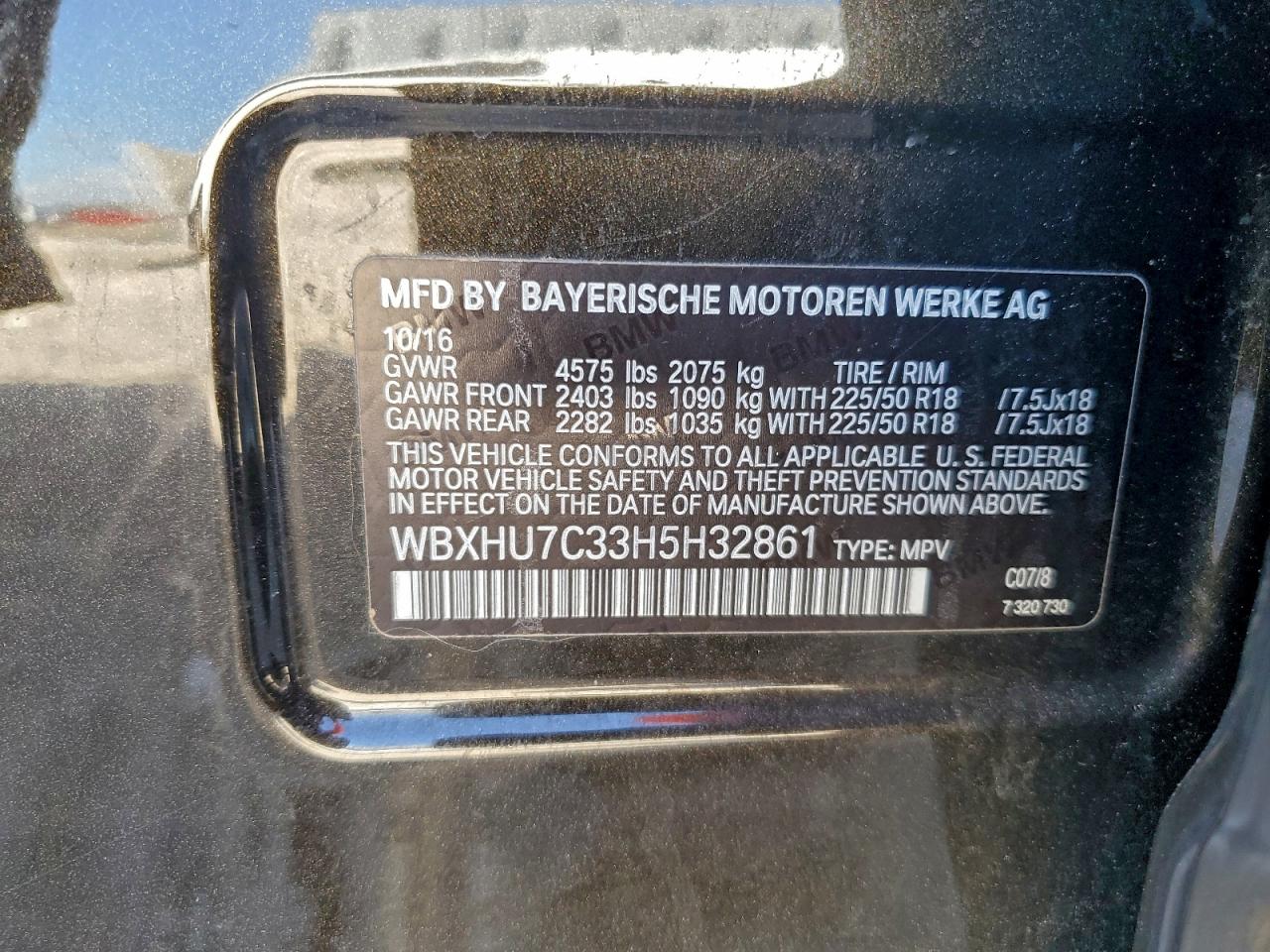 2017 BMW X1 Sdrive28I VIN: WBXHU7C33H5H32861 Lot: 93483765