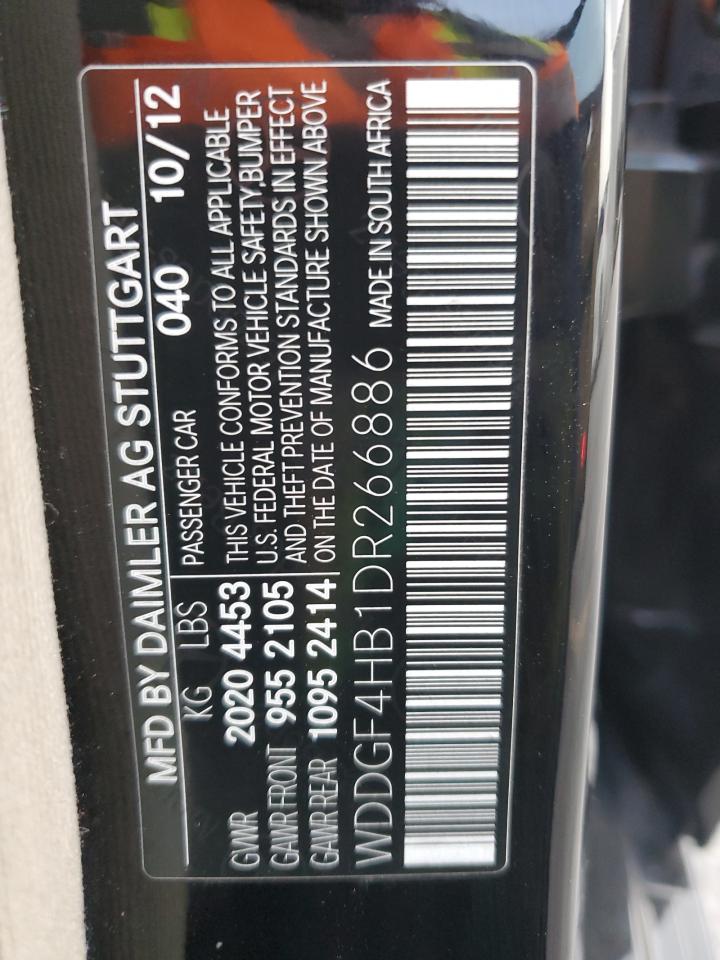 2013 Mercedes-Benz C 250 VIN: WDDGF4HB1DR266886 Lot: 92644505