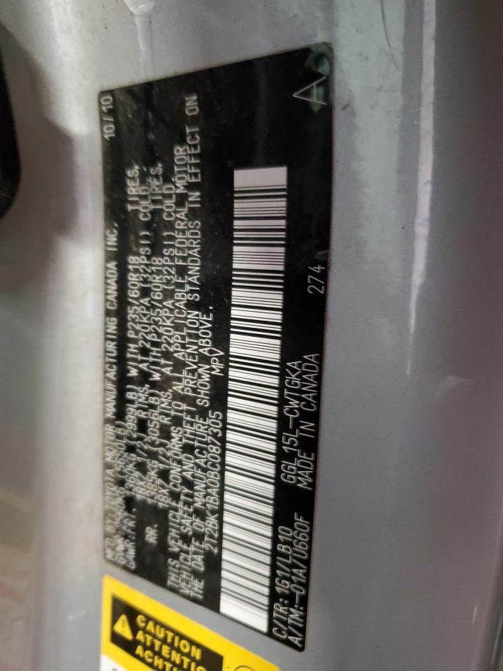 2011 Lexus Rx 350 VIN: 2T2BK1BA0BC087305 Lot: 91258795