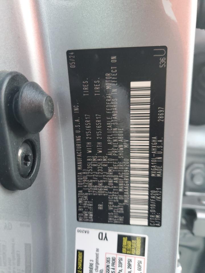 2024 Toyota Corolla Cross Le VIN: 7MUBAAAG4RV094200 Lot: 92809965